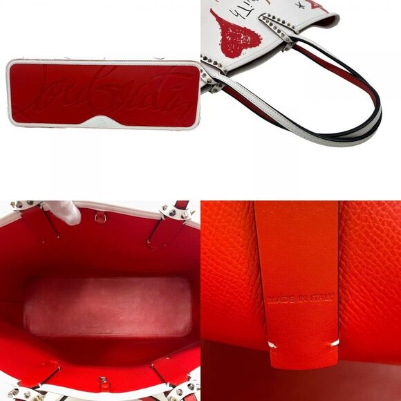 Louboutin Cabata White Cl Embossed #138751C91B - Picture 9 of 10